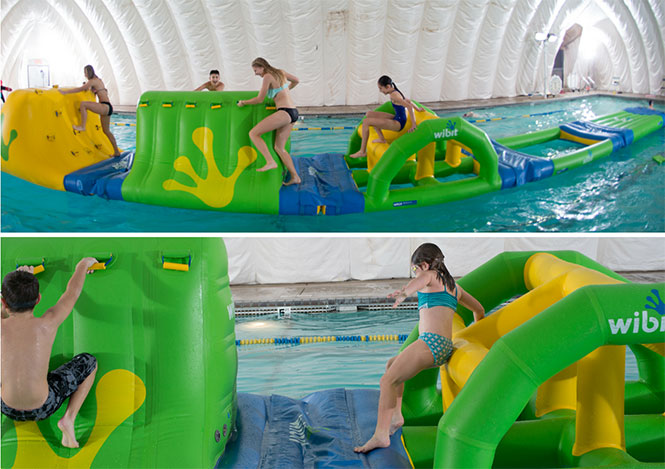 Picture of kids playing at the Aqua track